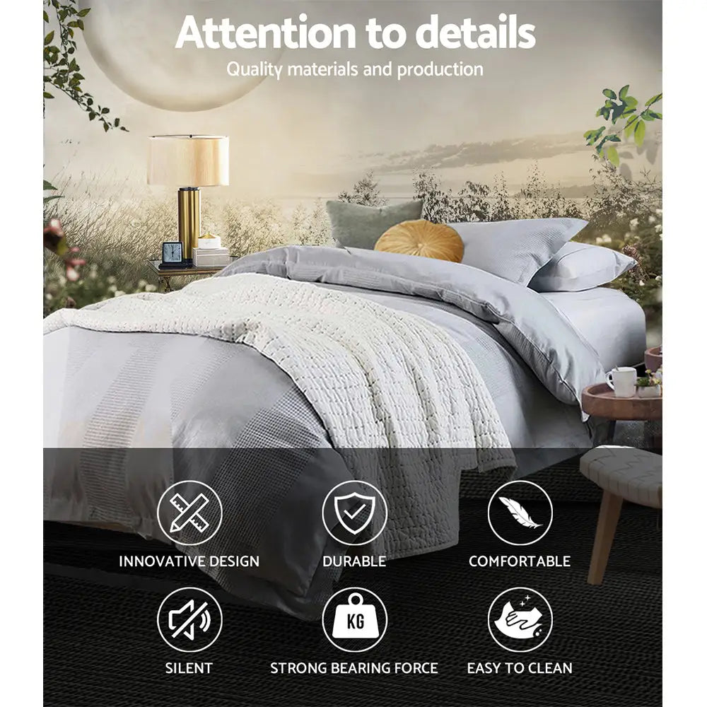 Artiss Bed Frame Metal Frame Bed Base OSLO - King Single - Furniture > Bedroom