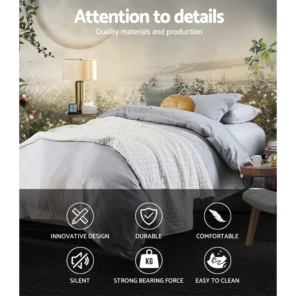 Artiss Bed Frame Metal Frame Bed Base OSLO - Single - Furniture > Bedroom