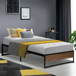 Artiss Bed Frame Metal Frame Bed Base OSLO - Single - Furniture > Bedroom