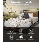 Artiss Bed Frame Metal Frame DANE - King Single - Furniture > Bedroom
