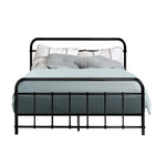 Artiss Bed Frame Metal Frames LEO - Double (Black) - Furniture > Bedroom