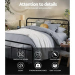 Artiss Bed Frame Metal Frames LEO - Queen (Black) - Furniture > Bedroom