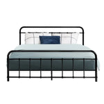 Artiss Bed Frame Metal Frames LEO - Queen (Black) - Furniture > Bedroom