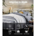 Artiss Bed Frame Metal Frames LEO - Queen (White) - Furniture > Bedroom
