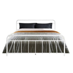 Artiss Bed Frame Metal Frames LEO - Queen (White) - Furniture > Bedroom