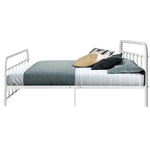 Artiss Bed Frame Metal Frames LEO - Queen (White) - Furniture > Bedroom