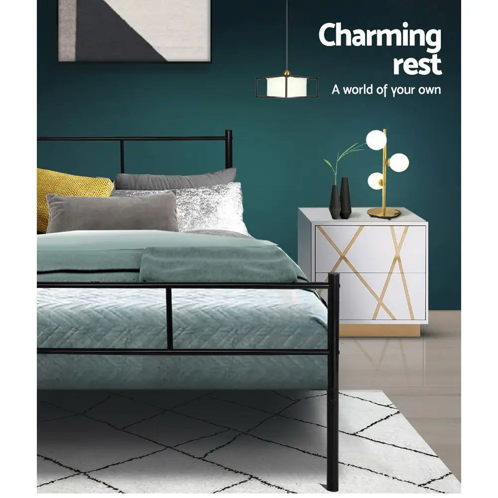 Artiss Bed Frame Queen Metal Bed Frames SOL - Furniture > Bedroom