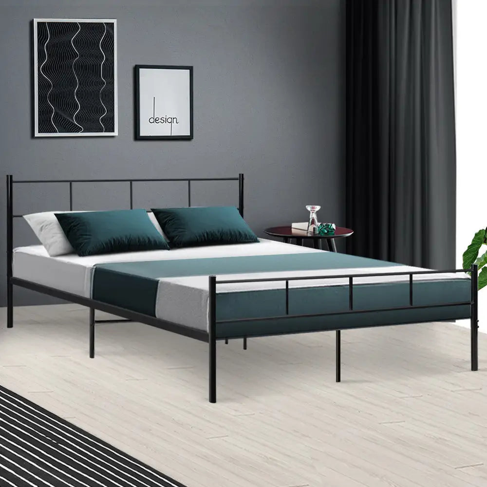 Artiss Bed Frame Queen Metal Bed Frames SOL - Furniture > Bedroom