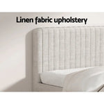 Artiss Bed Frame Queen Size Beige AMMY - Furniture > Bedroom
