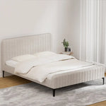 Artiss Bed Frame Queen Size Beige AMMY - Furniture > Bedroom
