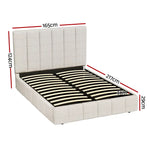 Artiss Bed Frame Queen Size Beige TETTE - Furniture > Bedroom