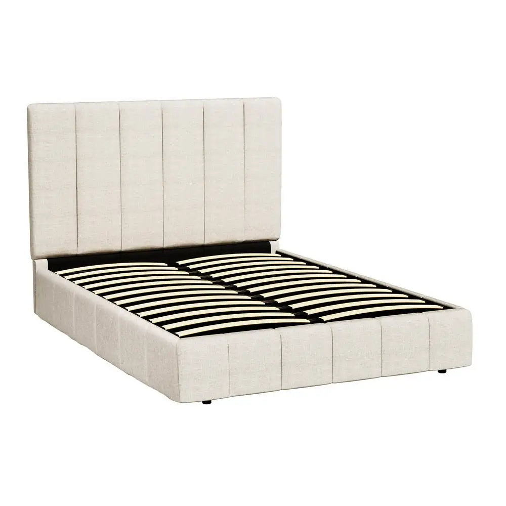 Artiss Bed Frame Queen Size Beige TETTE - Furniture > Bedroom