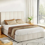 Artiss Bed Frame Queen Size Beige TETTE - Furniture > Bedroom