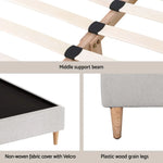 Artiss Bed Frame Queen Size Beige ZORA - Furniture > Bedroom > Beds & Bed Frames