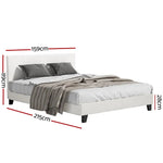 Artiss Bed Frame Queen Size Boucle NEO - Furniture > Bedroom > Beds & Bed Frames