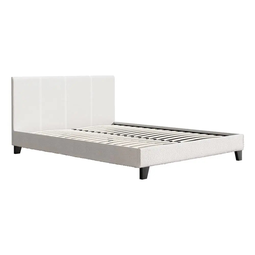 Artiss Bed Frame Queen Size Boucle NEO - Furniture > Bedroom > Beds & Bed Frames