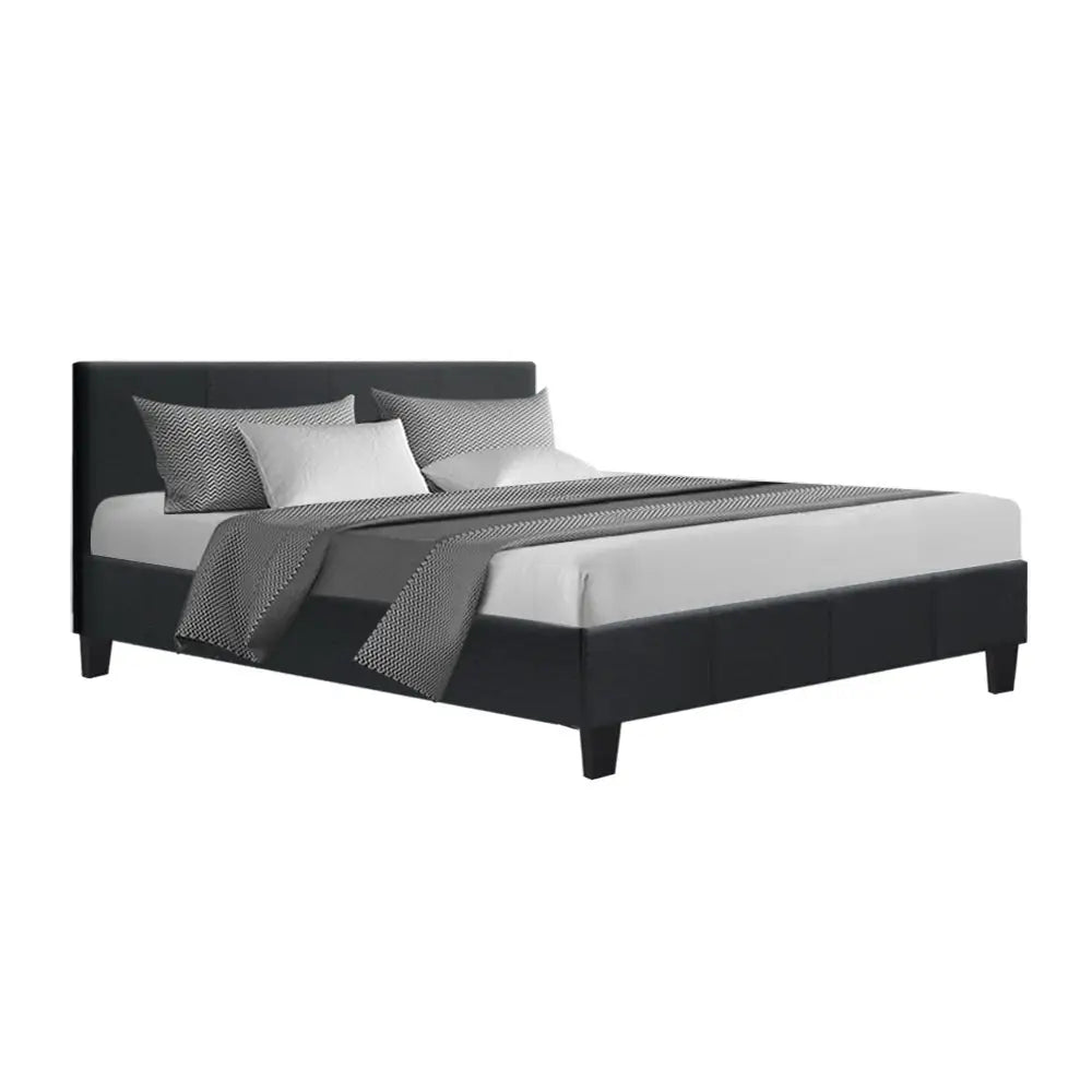 Artiss Bed Frame Queen Size Charcoal NEO - Furniture > Bedroom