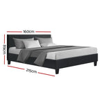 Artiss Bed Frame Queen Size Charcoal NEO - Furniture > Bedroom