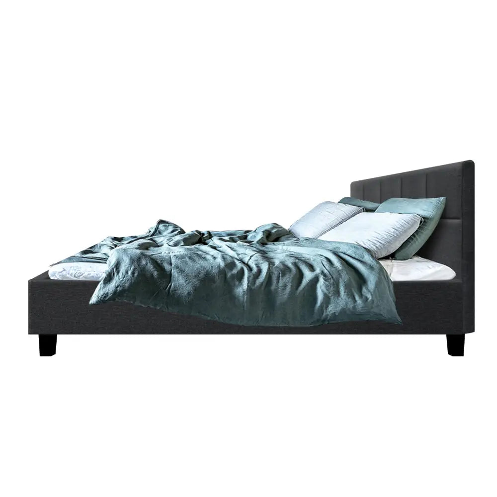Artiss Bed Frame Queen Size Charcoal TINO - Furniture > Bedroom