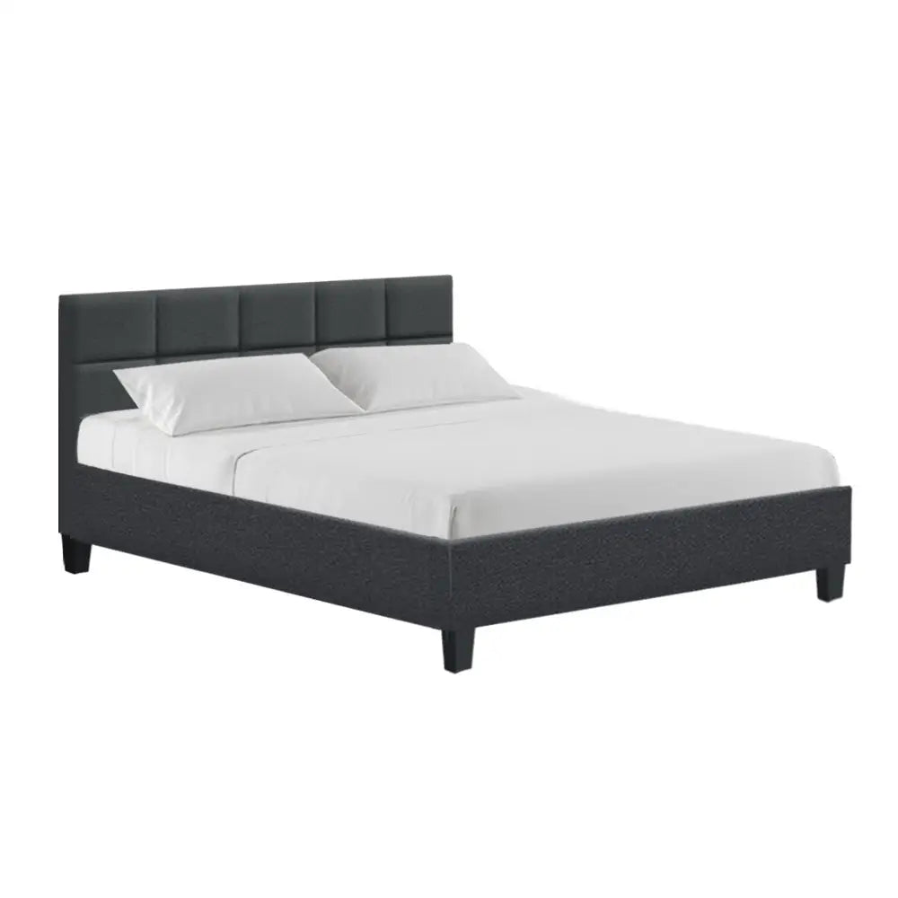 Artiss Bed Frame Queen Size Charcoal TINO - Furniture > Bedroom