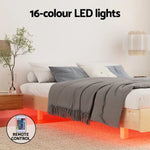 Artiss Bed Frame Queen Size Floating Wooden Mattress Base Platform Timber ODIN - Furniture > Bedroom > Beds & Bed Frames
