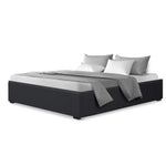 Artiss Bed Frame Queen Size Gas Lift Base Charcoal TOKI - Furniture > Bedroom