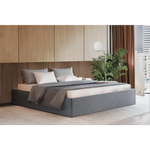 Artiss Bed Frame Queen Size Gas Lift Base Grey TOKI - Furniture > Bedroom
