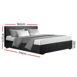 Artiss Bed Frame Queen Size Gas Lift Black NINO - Furniture > Bedroom