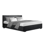 Artiss Bed Frame Queen Size Gas Lift Black NINO - Furniture > Bedroom