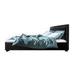 Artiss Bed Frame Queen Size Gas Lift Black TIYO - Furniture > Bedroom
