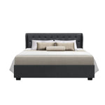 Artiss Bed Frame Queen Size Gas Lift Charcoal ISSA - Furniture > Bedroom