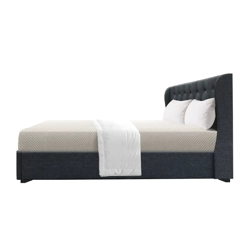 Artiss Bed Frame Queen Size Gas Lift Charcoal ISSA - Furniture > Bedroom