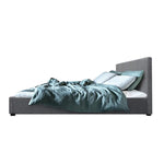 Artiss Bed Frame Queen Size Gas Lift Grey NINO - Furniture > Bedroom
