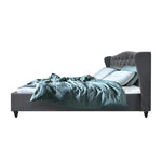 Artiss Bed Frame Queen Size Grey PIER - Furniture > Bedroom > Beds & Bed Frames