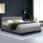 Artiss Bed Frame Queen Size Grey TINO - Furniture > Bedroom