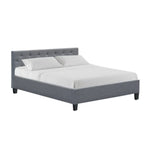Artiss Bed Frame Queen Size Grey VANKE - Furniture > Bedroom