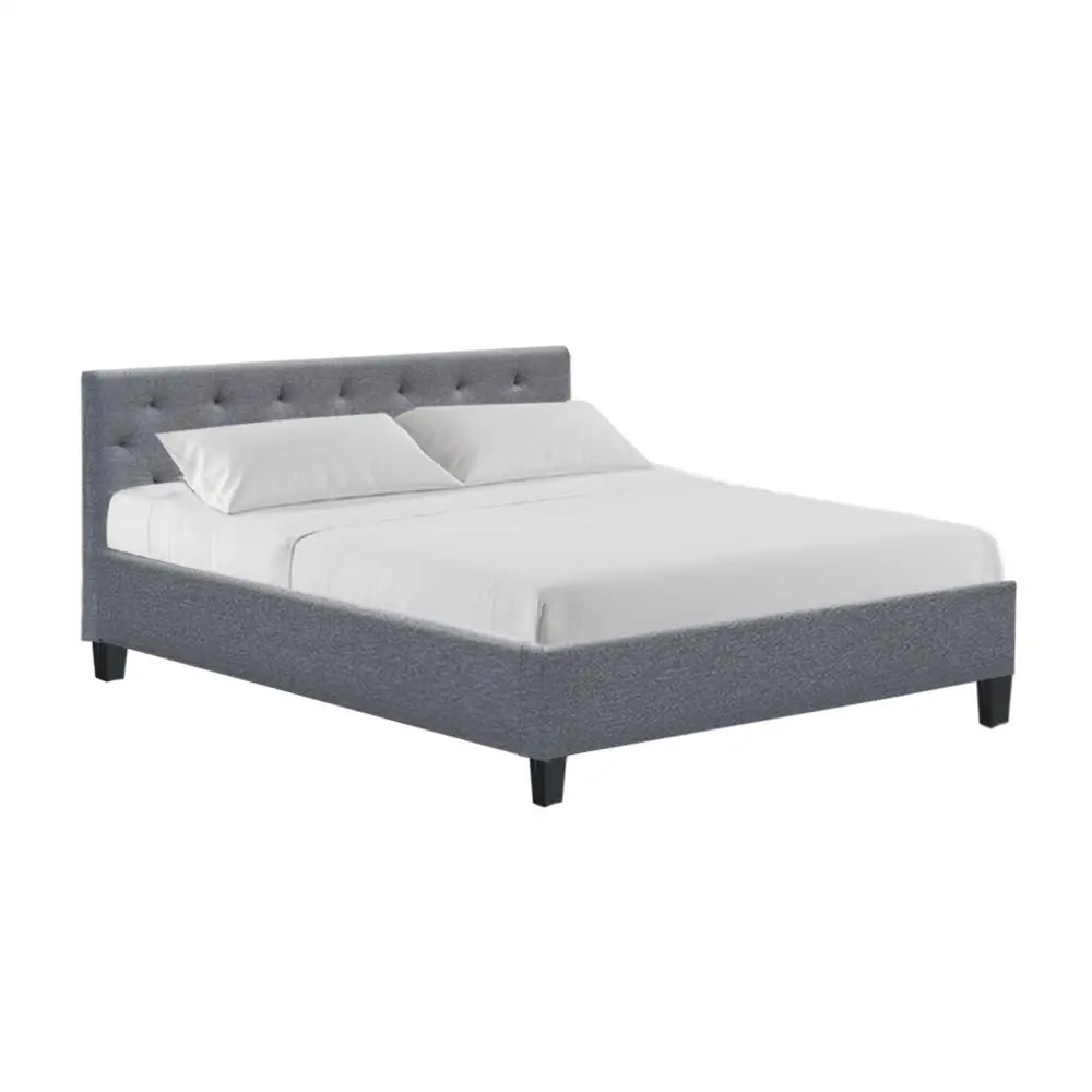 Artiss Bed Frame Queen Size Grey VANKE - Furniture > Bedroom