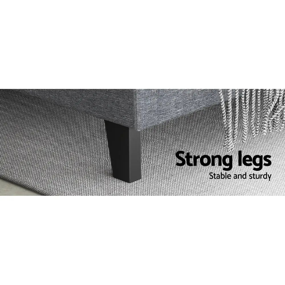 Artiss Bed Frame Queen Size Grey VANKE - Furniture > Bedroom