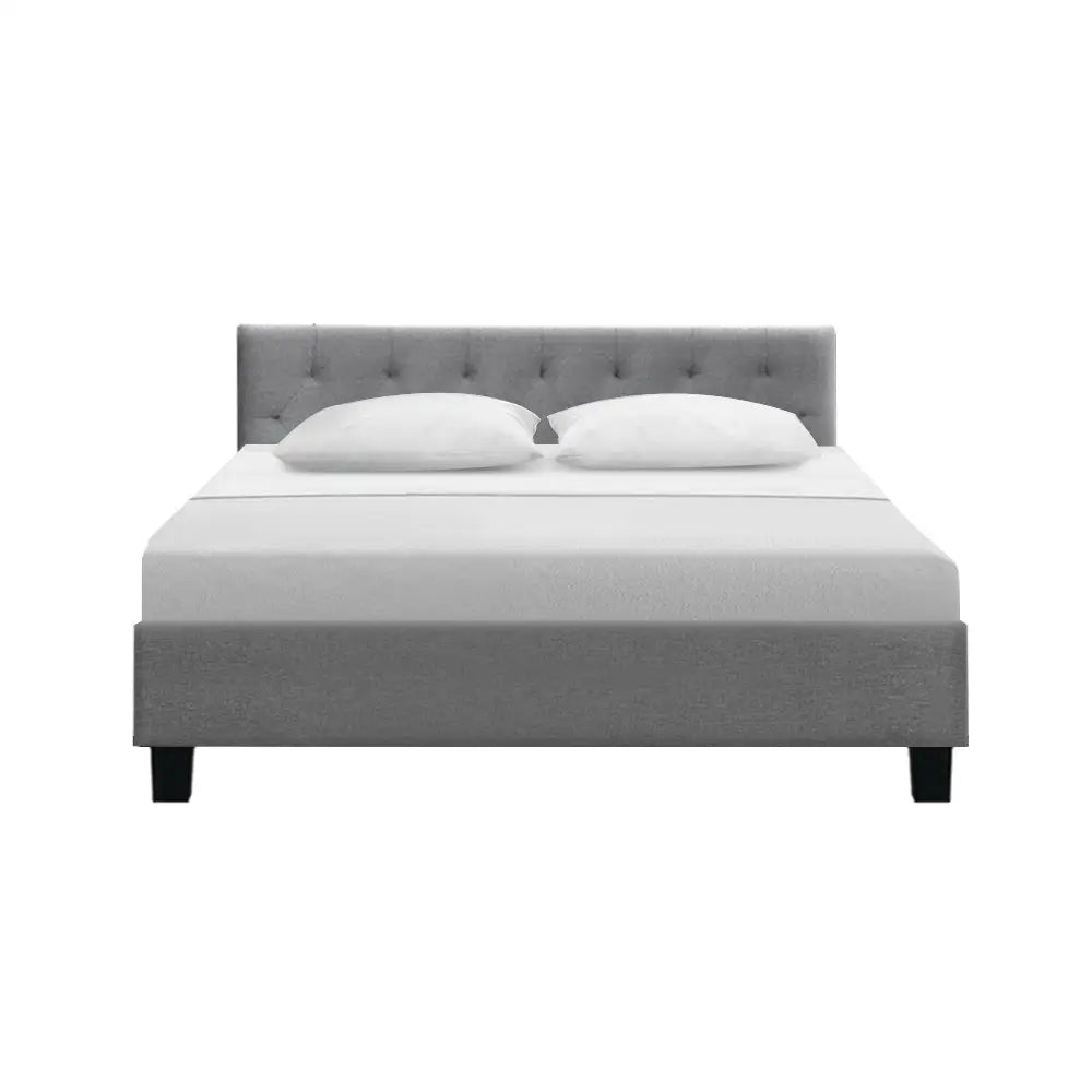 Artiss Bed Frame Queen Size Grey VANKE - Furniture > Bedroom