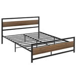 Artiss Bed Frame Queen Size Metal Base Mattress Platform Foundation Black DREW - Furniture > Bedroom > Beds & Bed Frames