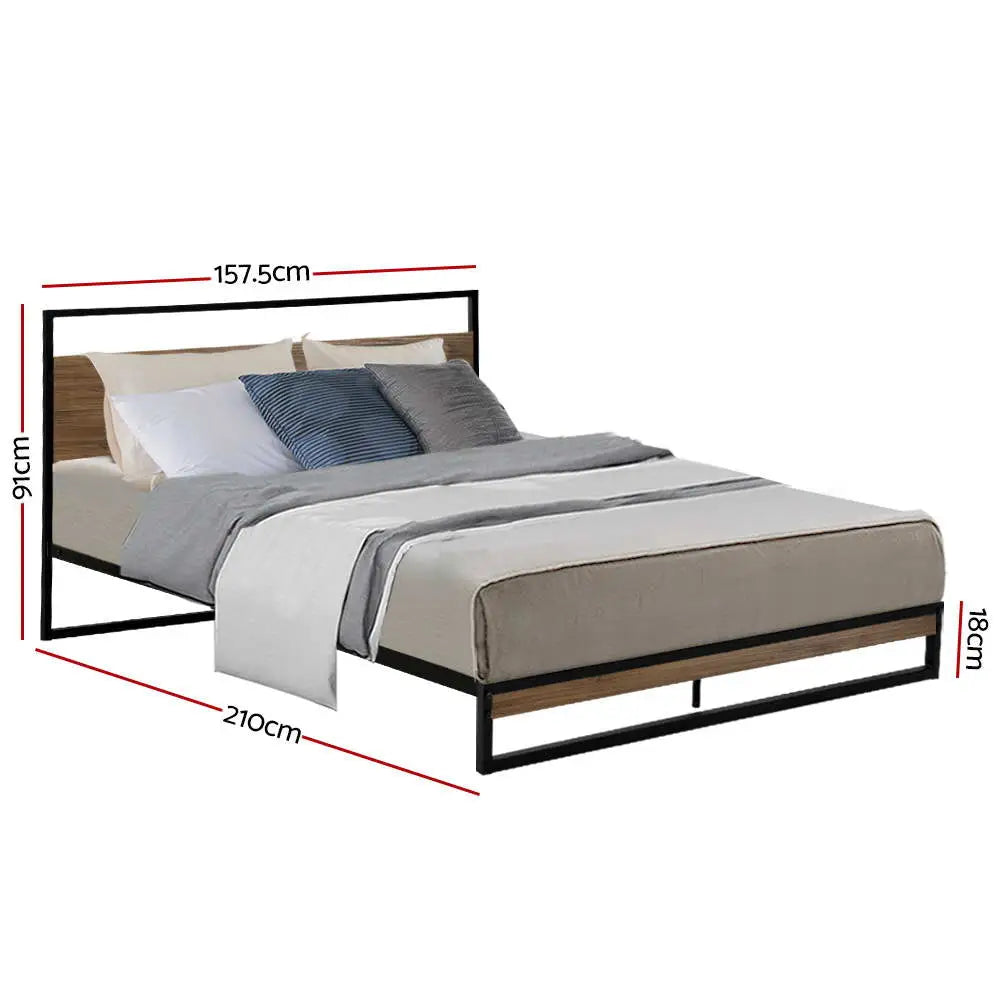 Artiss Bed Frame Queen Size Metal Frame DANE - Furniture > Bedroom