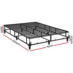 Artiss Bed Frame Queen Size Metal Grey MASON - Furniture > Bedroom > Beds & Bed Frames