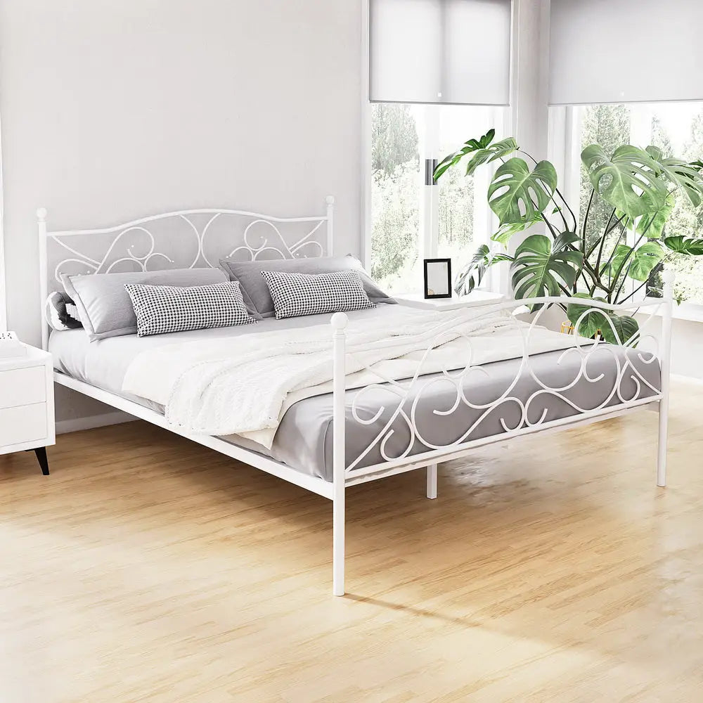 Artiss Bed Frame Queen Size Metal Bed Frame GROA - Furniture > Bedroom > Beds & Bed Frames