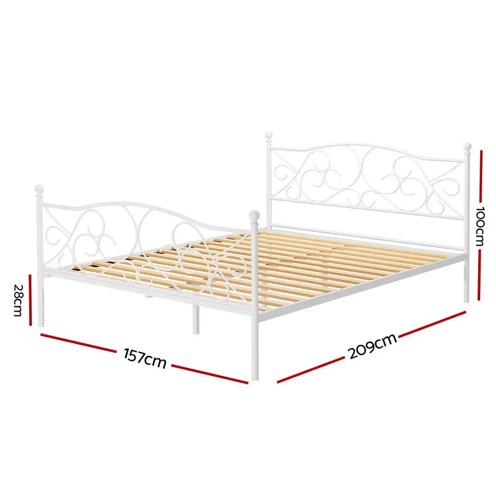 Artiss Bed Frame Queen Size Metal Bed Frame GROA - Furniture > Bedroom > Beds & Bed Frames