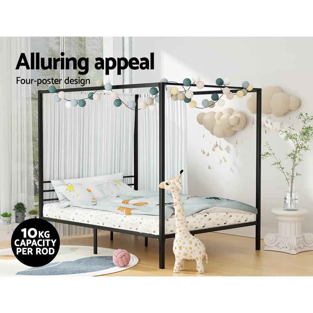 Artiss Bed Frame Queen Size Metal Frame POCHY - Furniture > Bedroom