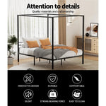 Artiss Bed Frame Queen Size Metal Frame POCHY - Furniture > Bedroom