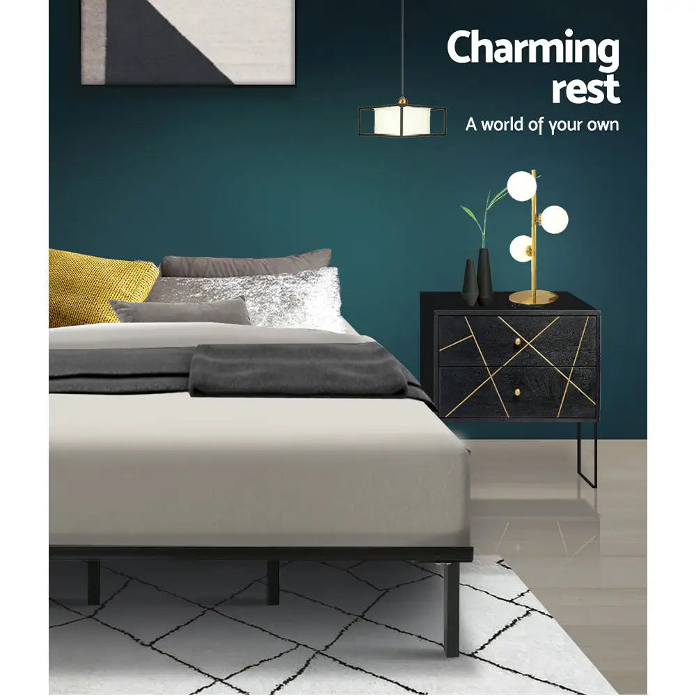 Artiss Bed Frame Queen Size Metal Frame TED - Furniture > Bedroom