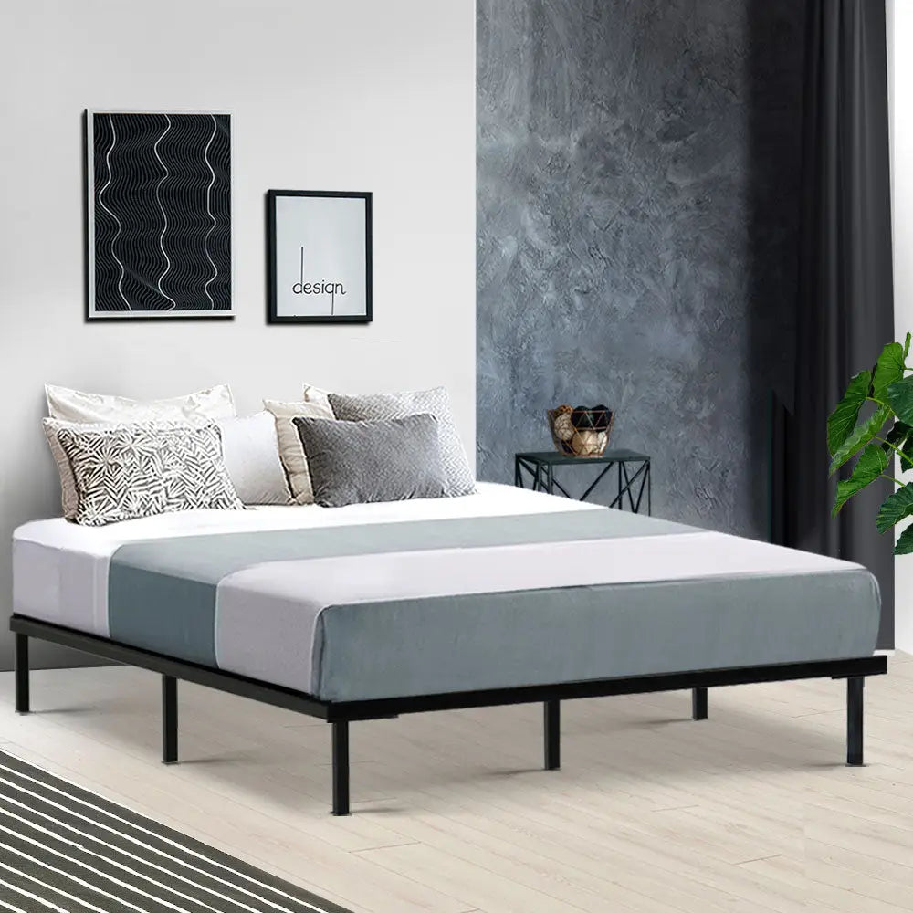 Artiss Bed Frame Queen Size Metal Frame TED - Furniture > Bedroom