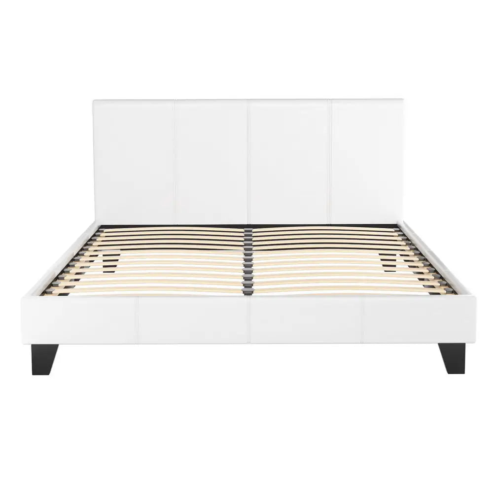 Artiss Bed Frame Queen Size White NEO - Furniture > Bedroom > Beds & Bed Frames