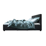 Artiss Bed Frame Queen Size with 4 Drawers Charcoal AVIO - Furniture > Bedroom